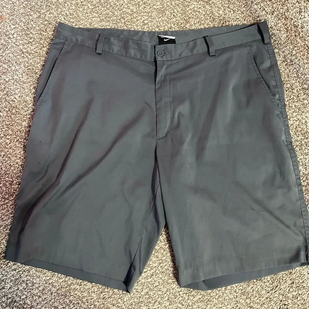 Nike Golf Men's Gray Chino Shorts Size 38 Dri-FIT UV Protection